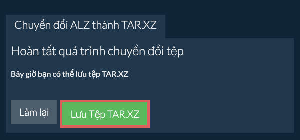 Lưu tệp TAR.XZ