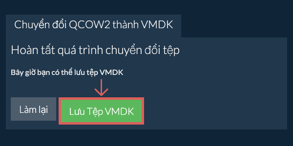Lưu tệp VMDK