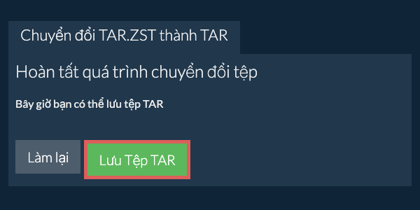 Lưu tệp TAR