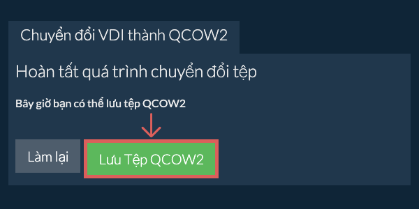 Lưu tệp QCOW2