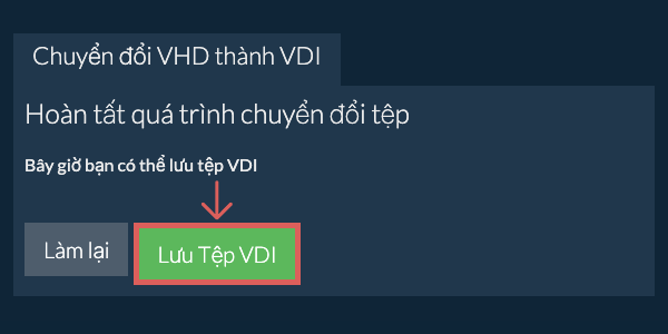 Lưu tệp VDI