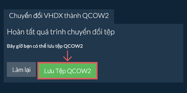 Lưu tệp QCOW2