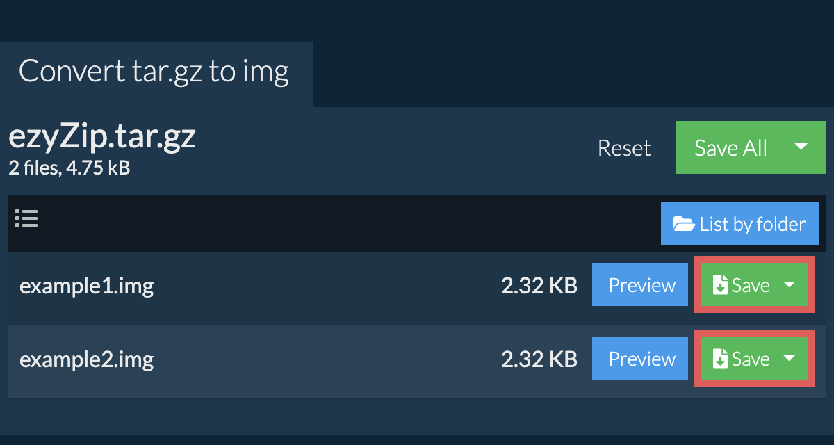 Convert TAR.GZ to IMG Online. Quick, Secure & FREE! ezyZip