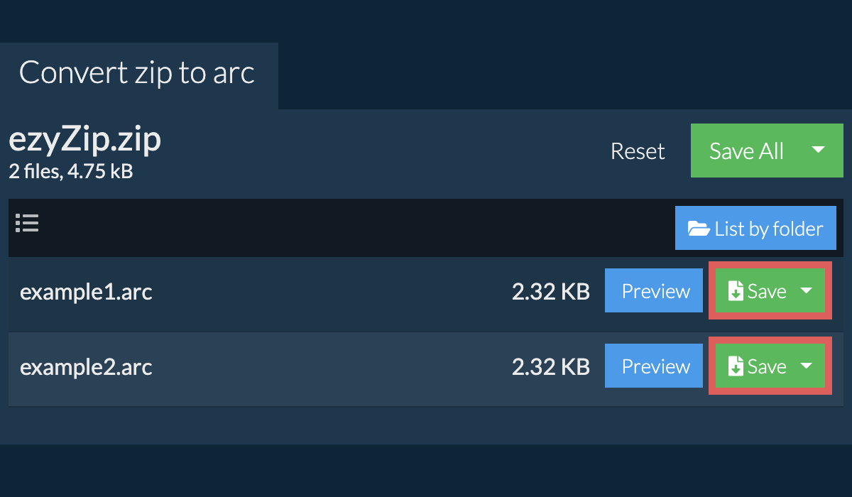 Convert ZIP to ARC Online. Quick, Secure & FREE! ezyZip