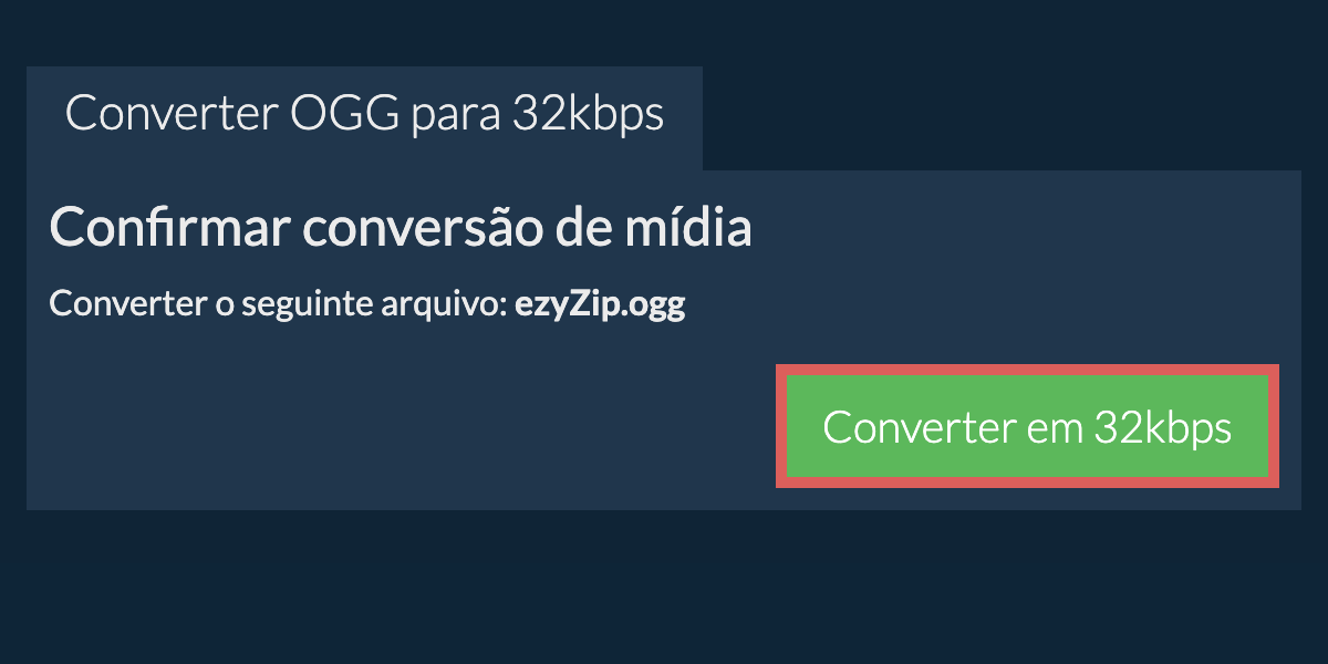Converter ogg para 32kbps