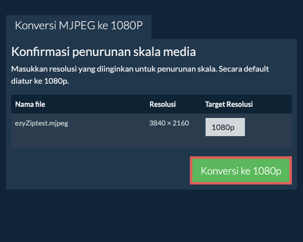 Konversi ke 1080p Kompres 1080p
