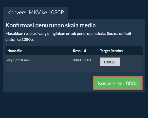 Konversi ke 1080p Kompres 1080p