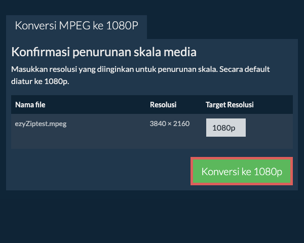 Konversi ke 1080p Kompres 1080p
