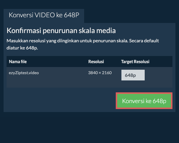 Konversi ke 648p Kompres 648p