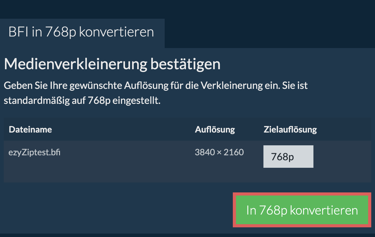 Komprimieren 768p