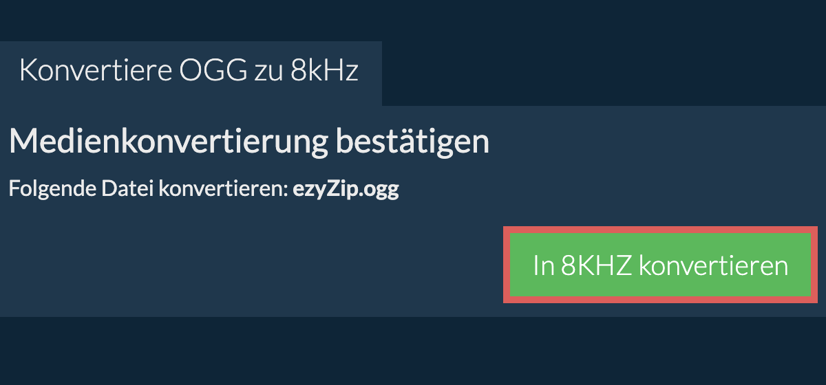 Konvertiere ogg zu 8kHz