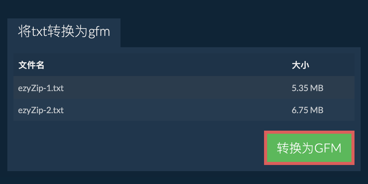 转换为GFM文件