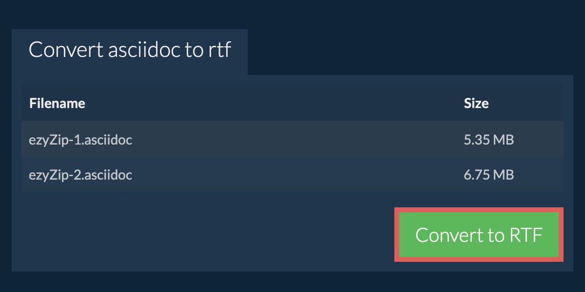 Convert to RTF