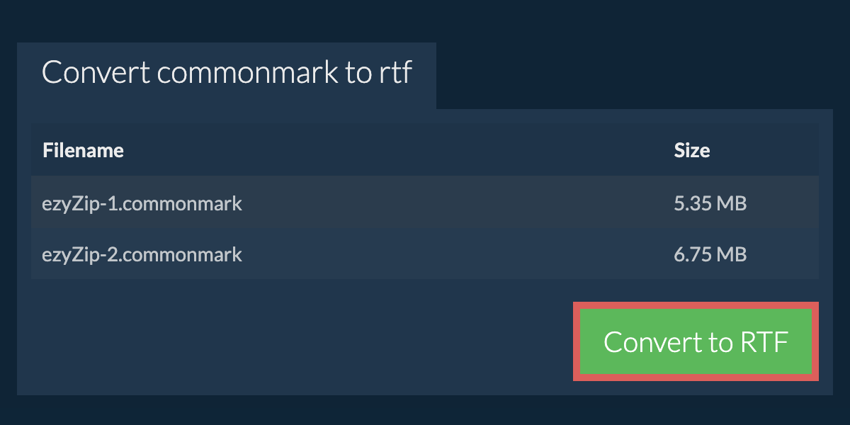 Convert to RTF