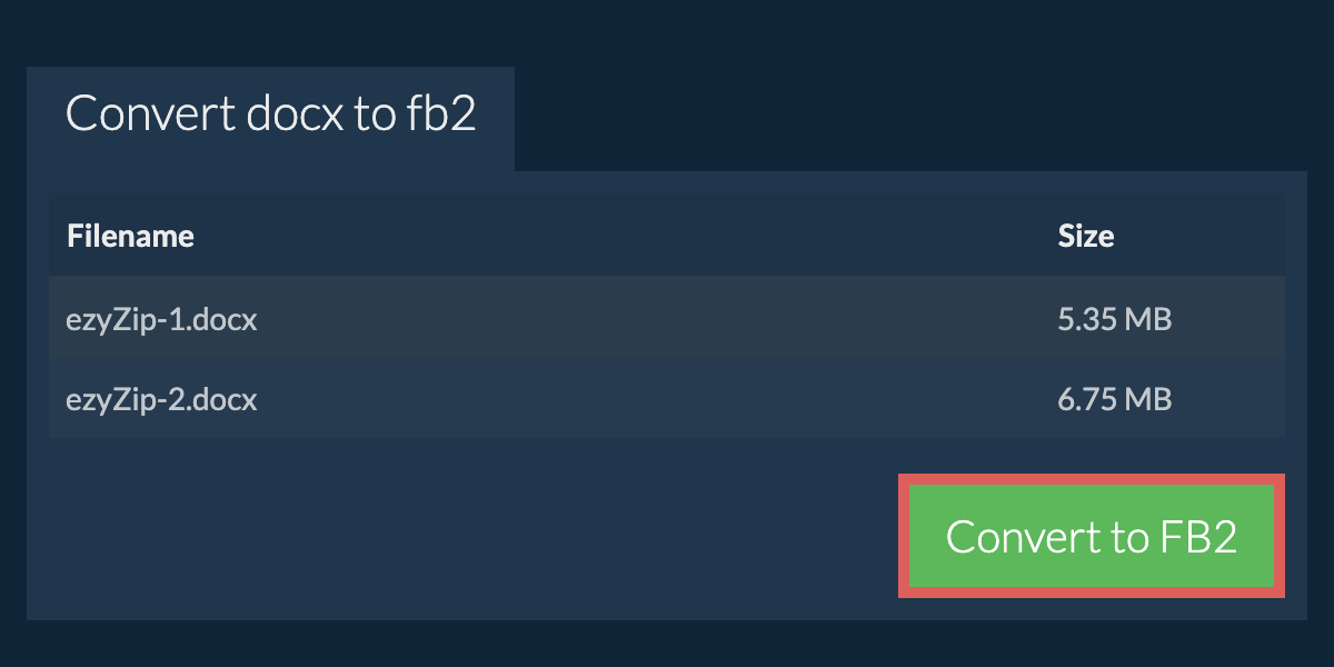 Convert to FB2