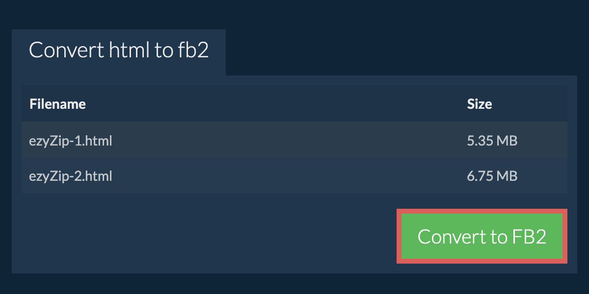 Convert to FB2