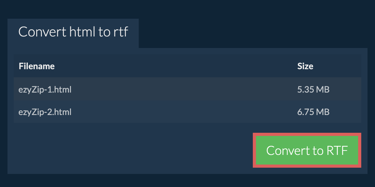 Convert to RTF