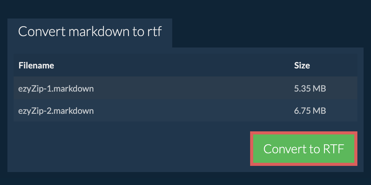 Convert to RTF