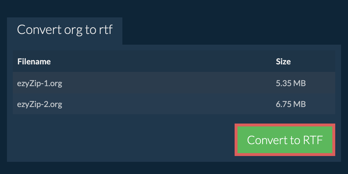 Convert to RTF