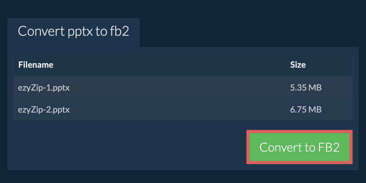 Convert to FB2
