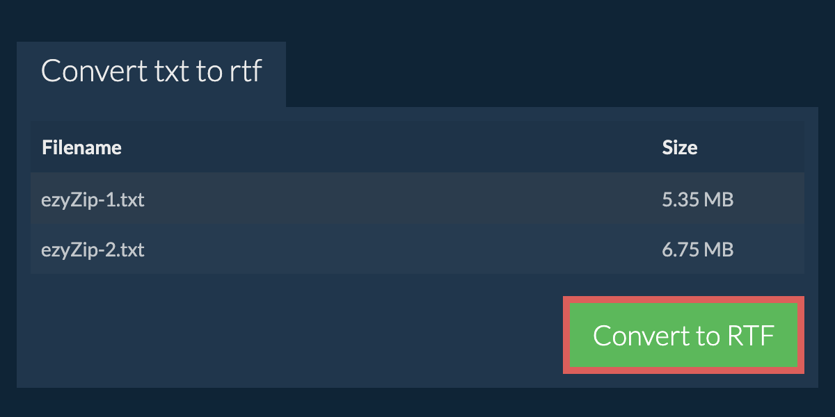 Convert to RTF