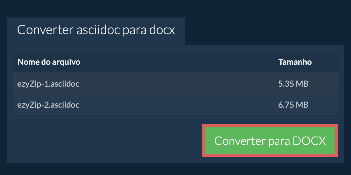 Converter em DOCX