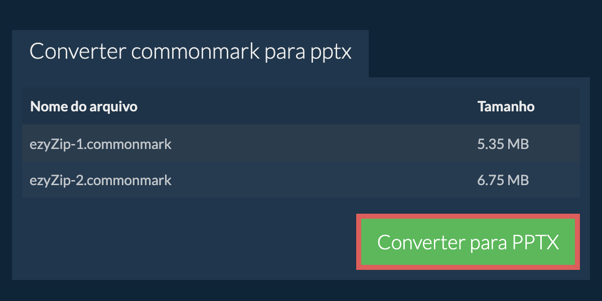 Converter em PPTX