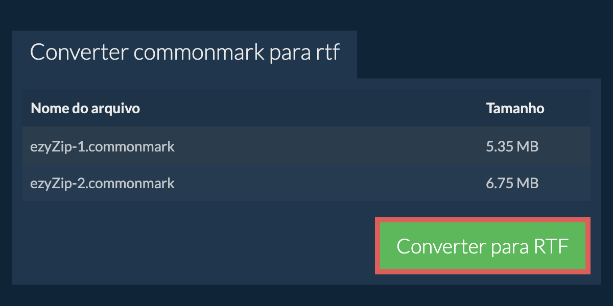 Converter em RTF