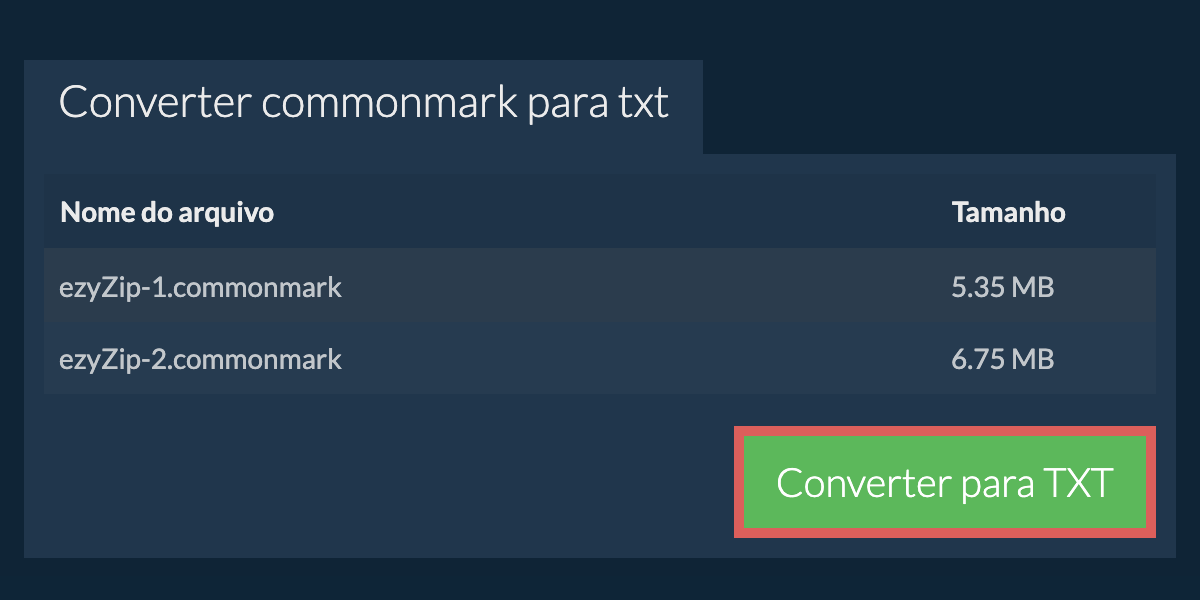 Converter em TXT