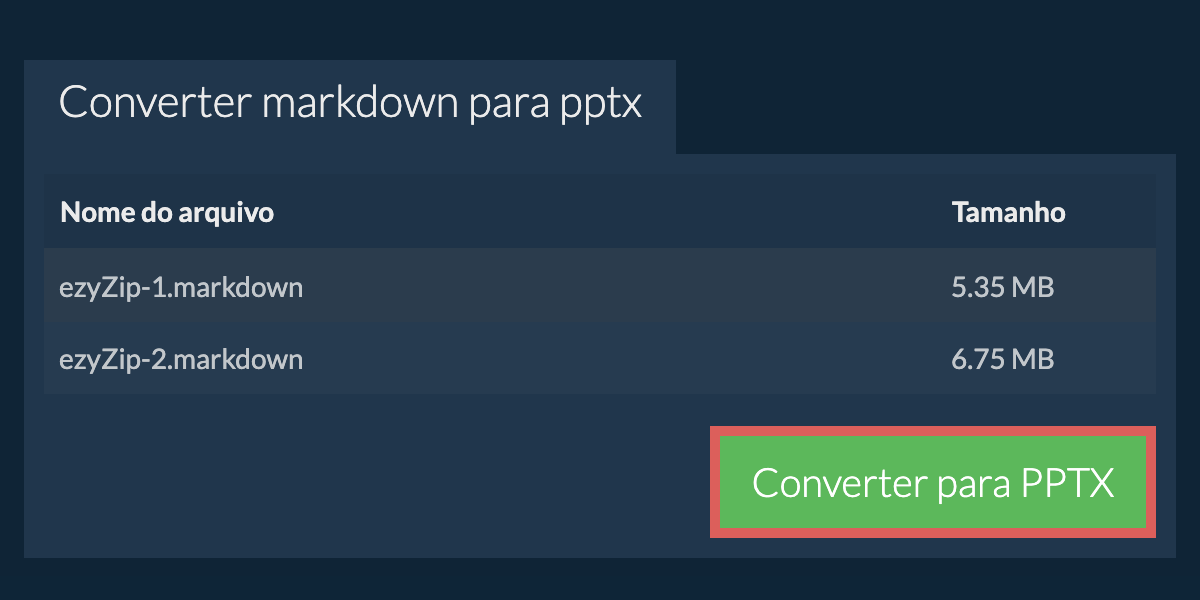 Converter em PPTX