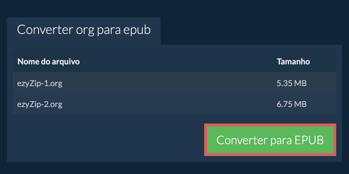 Converter em EPUB