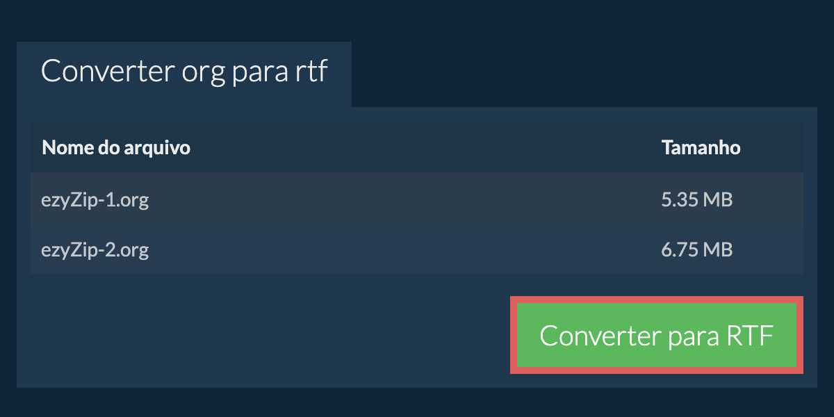 Converter em RTF