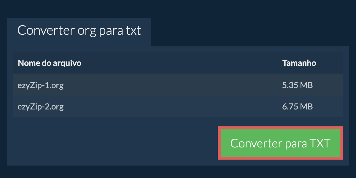 Converter em TXT
