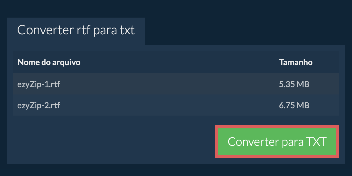 Converter em TXT