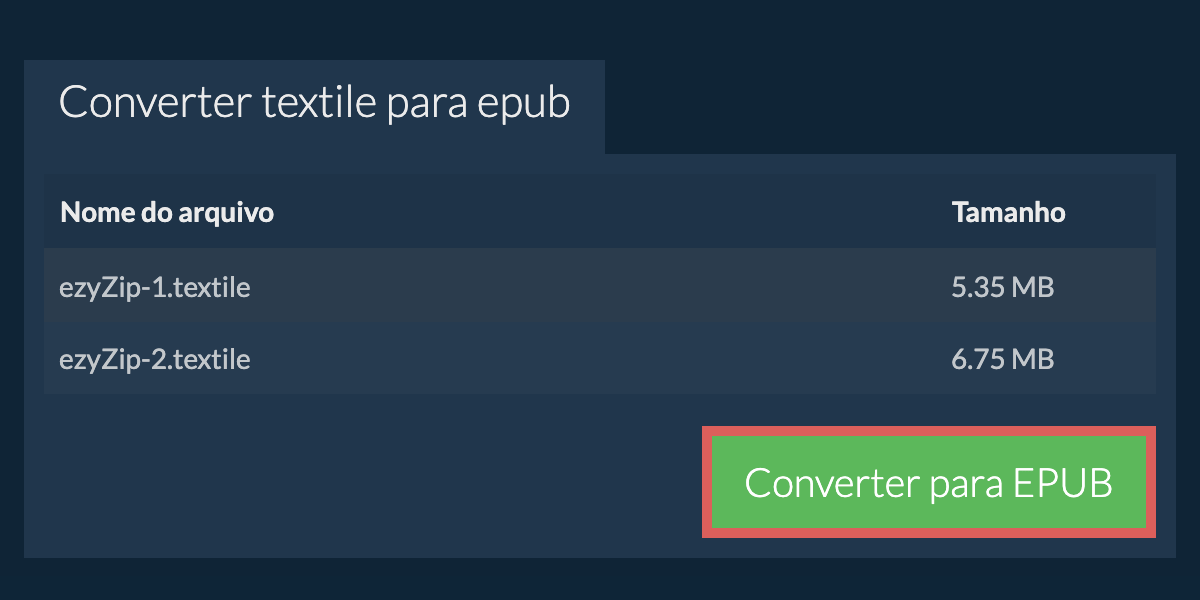 Converter em EPUB