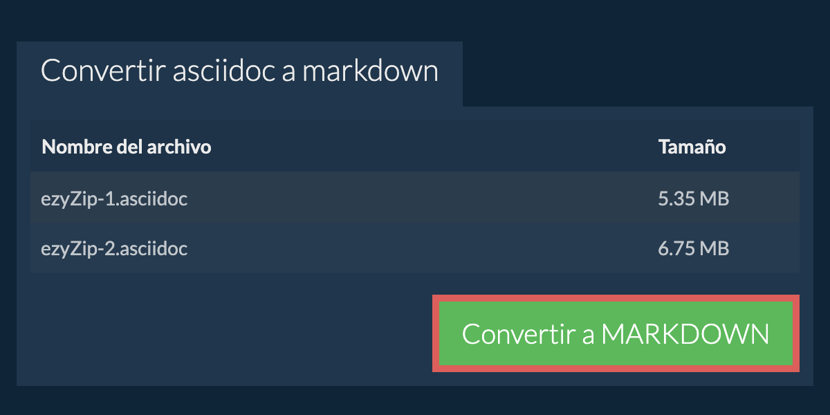Convertir a MARKDOWN