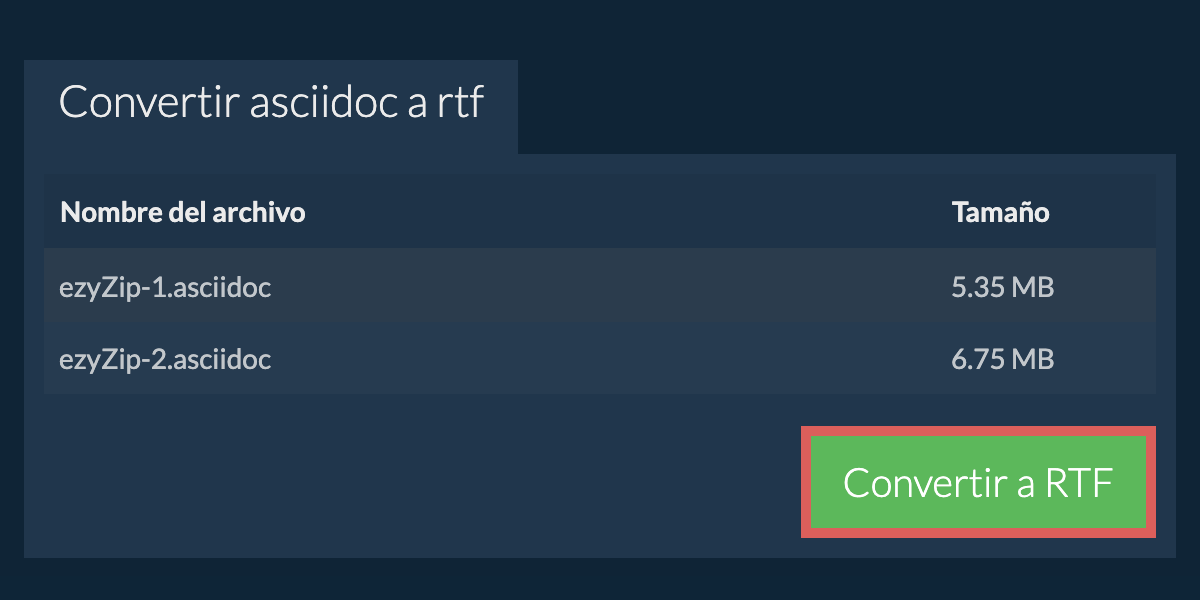 Convertir a RTF