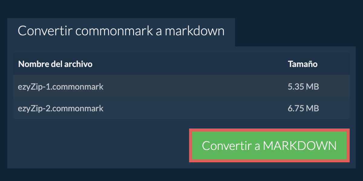 Convertir a MARKDOWN