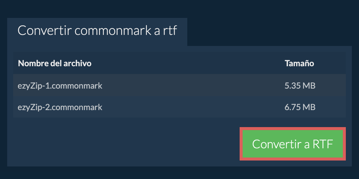 Convertir a RTF