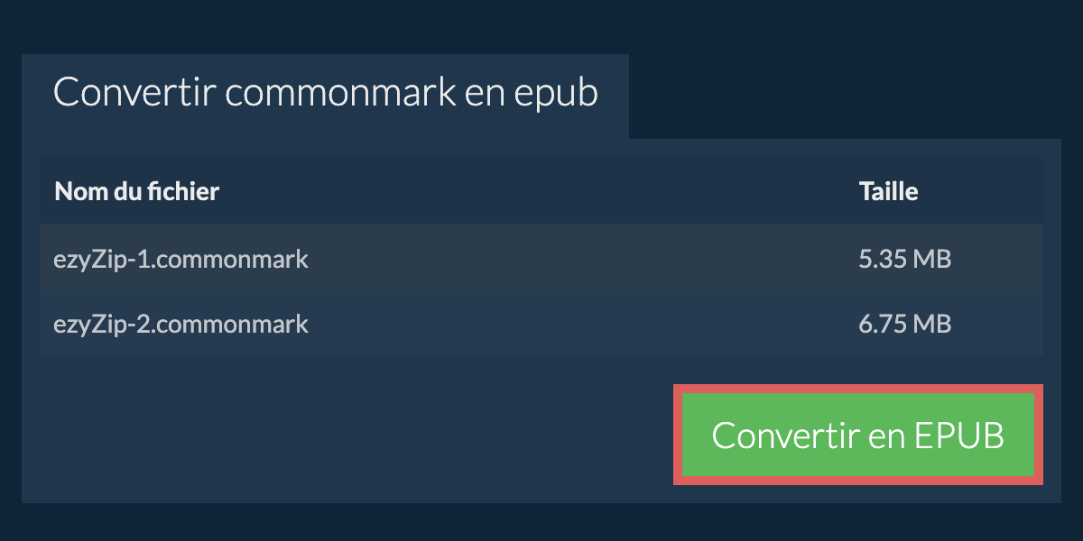 Convertir en EPUB