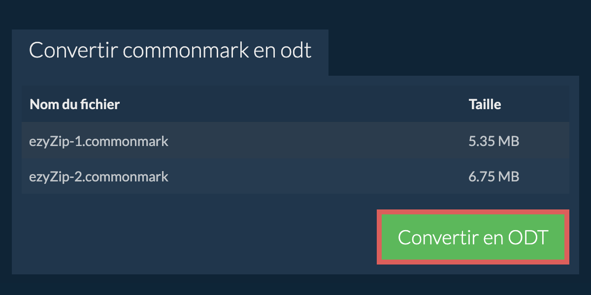 Convertir en ODT