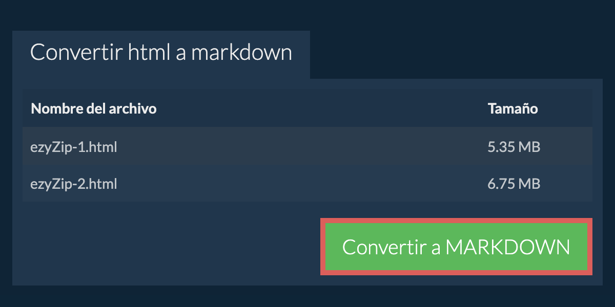 Convertir a MARKDOWN