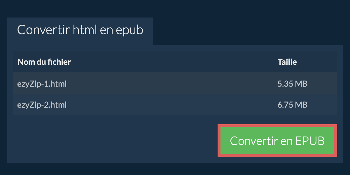 Convertir en EPUB