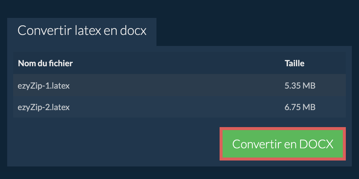 Convertir en DOCX