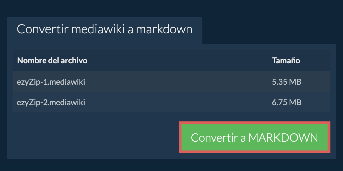 Convertir a MARKDOWN