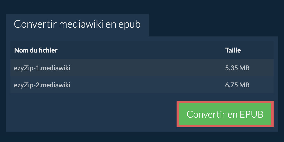 Convertir en EPUB