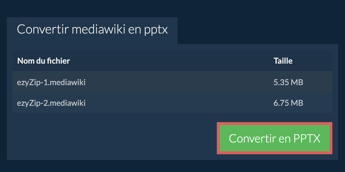 Convertir en PPTX