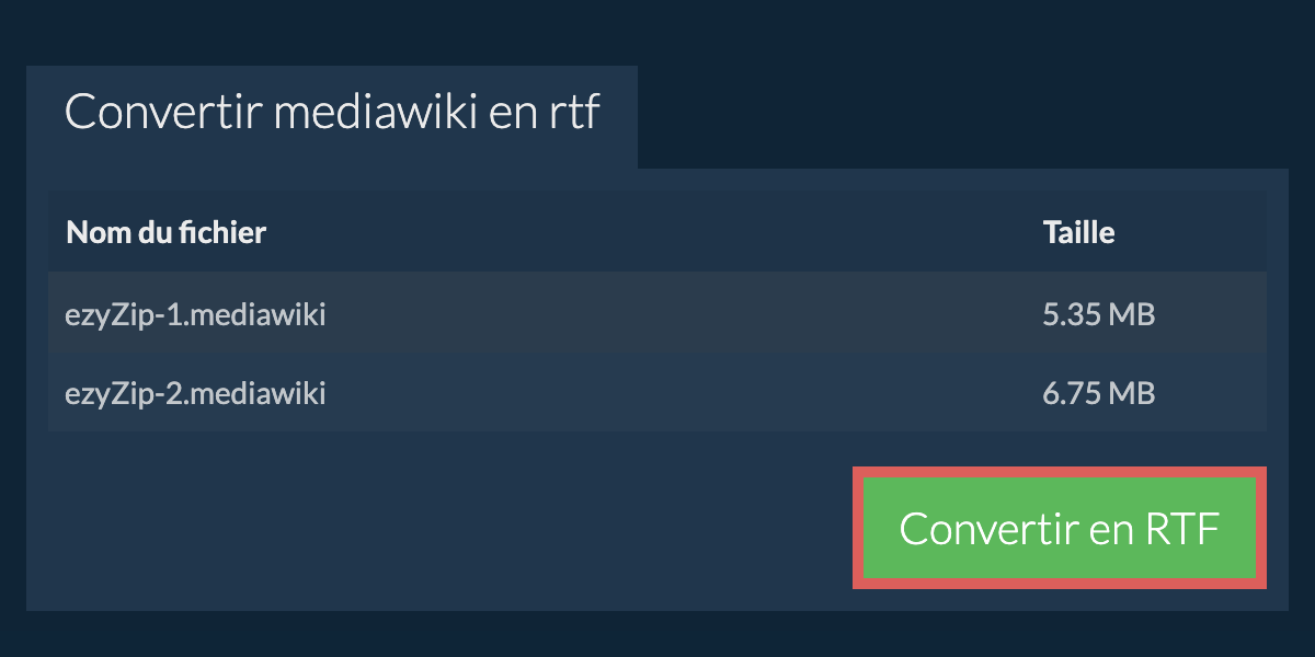 Convertir en RTF