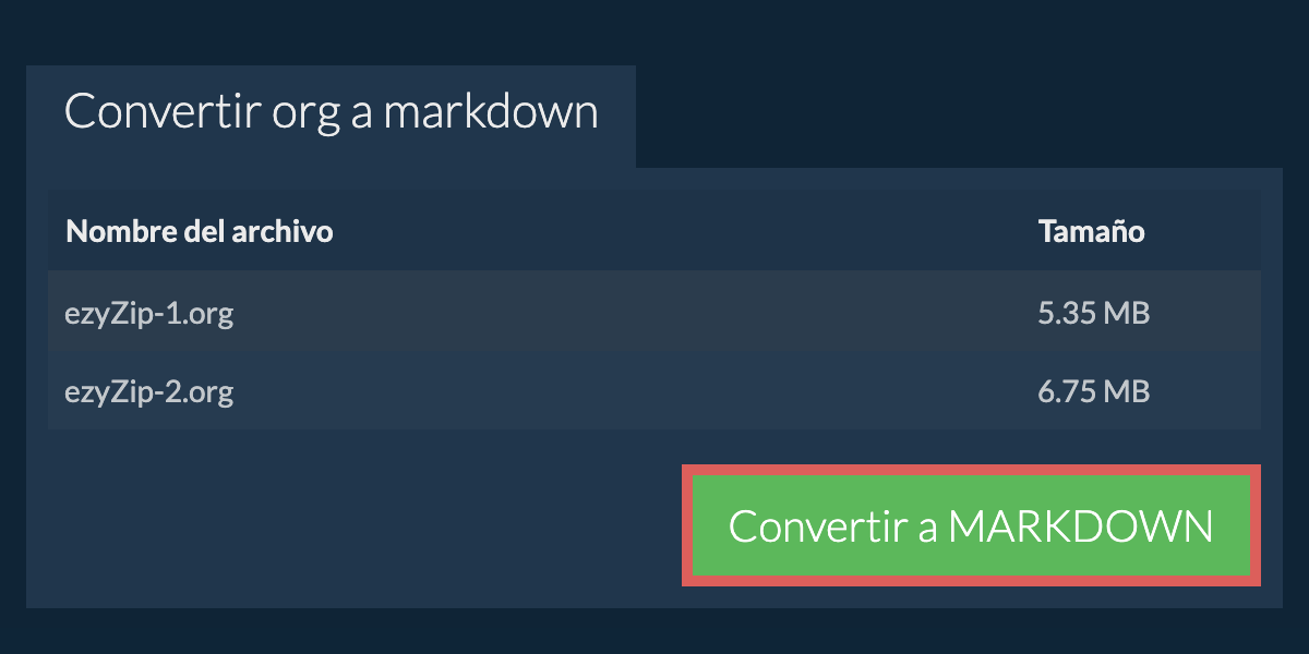 Convertir a MARKDOWN