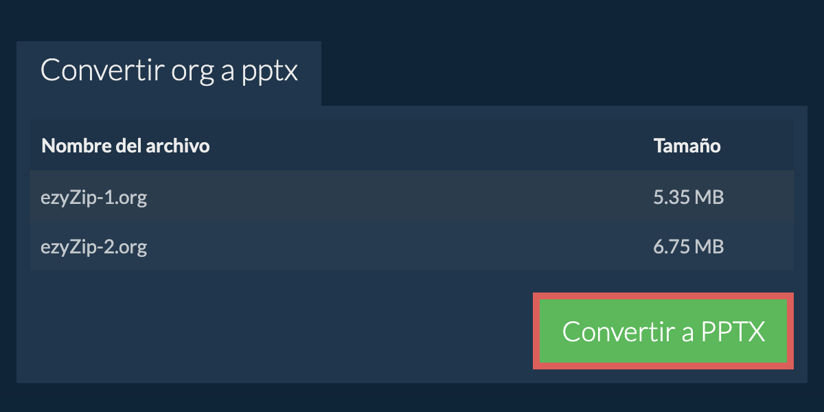 Convertir a PPTX